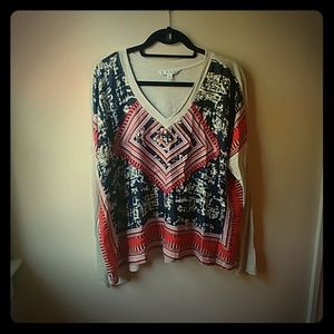 Cabi V neck silk top